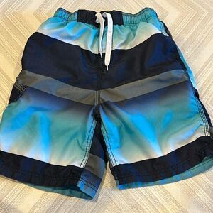 Kanu Boys Shades of Blue, Black & Grey Lined Swim Trunks